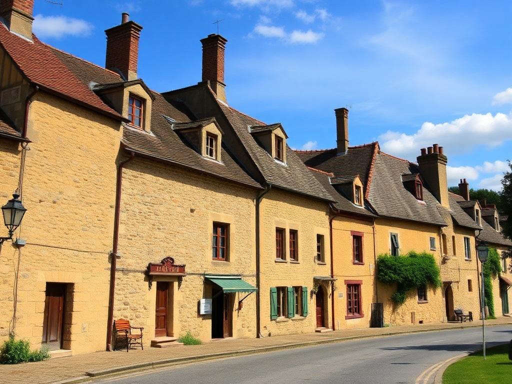 Paysage pittoresque avec château médiéval sur une colline verdoyante