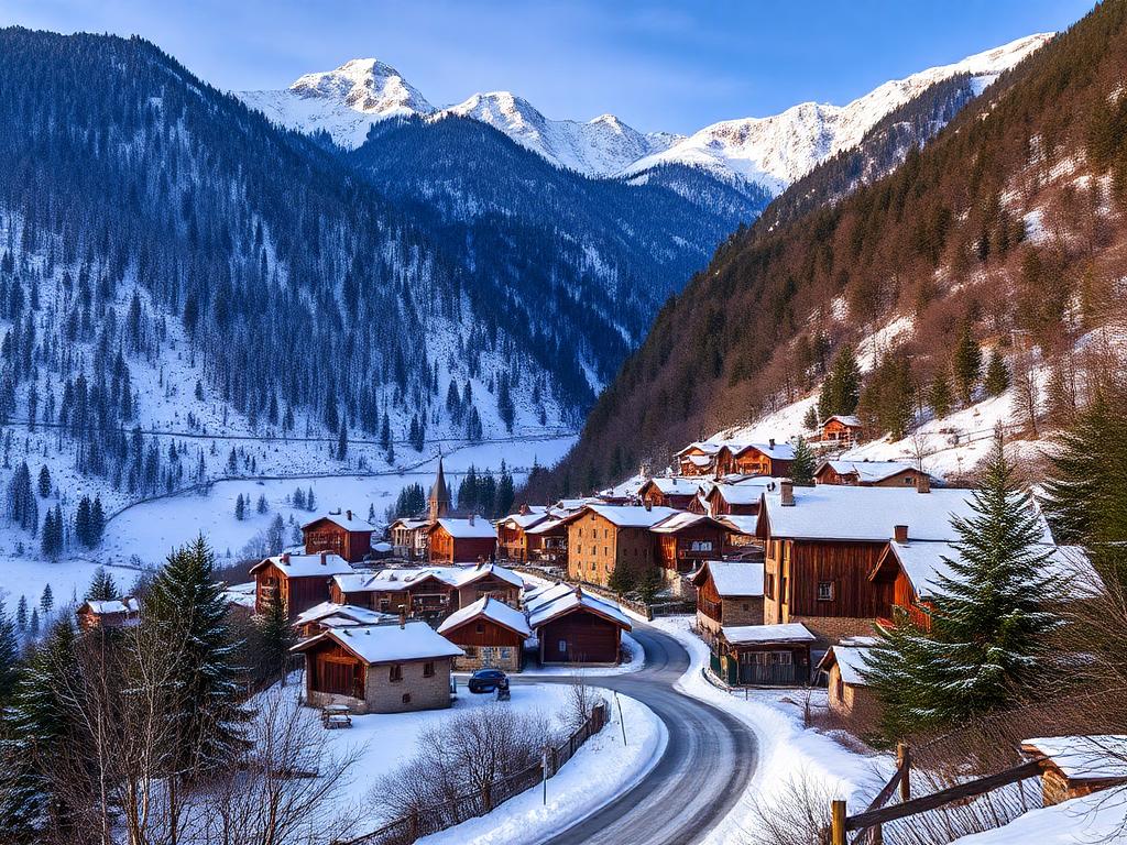 Au pied des Pyrénées, ce village entouré de pics enneigés rappelle les Andes.